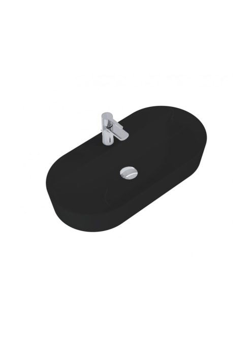 AREZZO design Babette porcelán mosdó 82x41 cm, matt fekete AR-145105