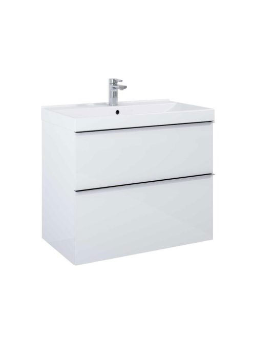 Arezzo design Monterey 80 alsószekrény szifonkivágással, 2 fiókkal, matt fehér AR-167596