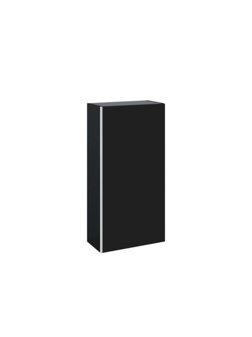 Arezzo design Monterey felsőszekrény 40x21,6x80 cm, 1 ajtóval, matt fekete AR-168190