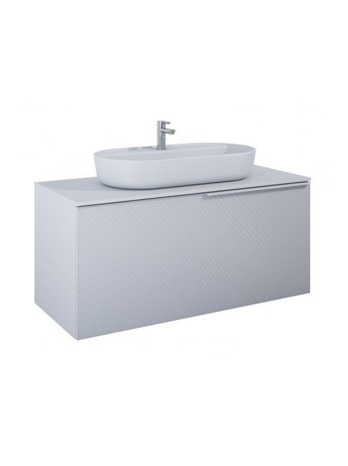 Arezzo design Malibu matt szürke alsószekrény 1+1 fiók, 120 cm AR-168385
