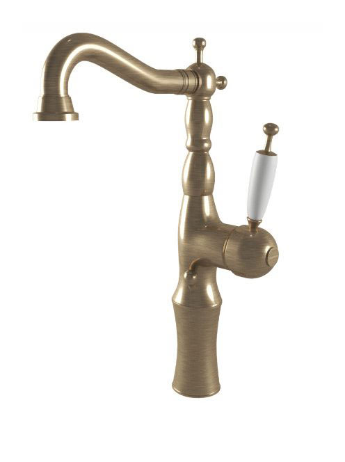 Bugnatese Oxford magasított mosdócsaptelep automata leeresztővel, bronz 6317BR