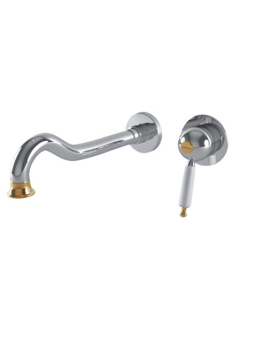 Bugnatese Oxford falsík alatti 2-lyukas mosdócsaptelep click-clack leeresztővel, 23 cm-es kifolyóval, króm/arany 6346SCCRDO