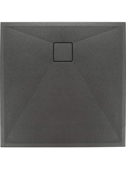 Deante Correo szögletes gránit zuhanytálca 90x90 cm, antracit metál KQR T41B