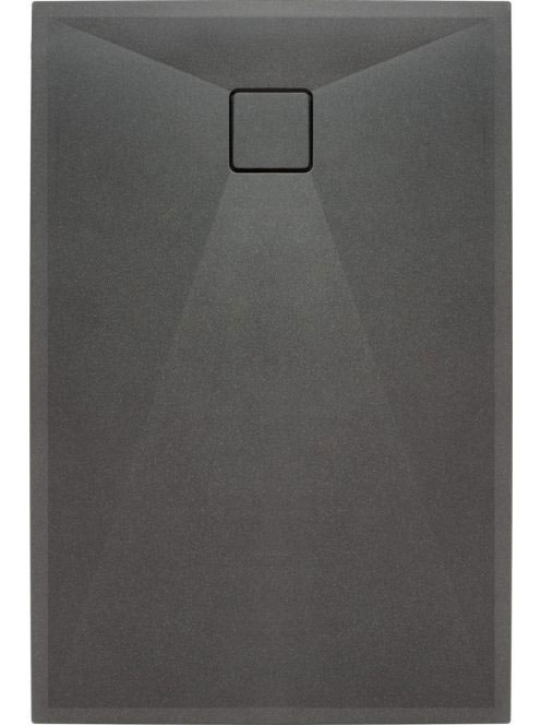 Deante Correo szögletes gránit zuhanytálca 120x90 cm, antracit metál KQRT43B