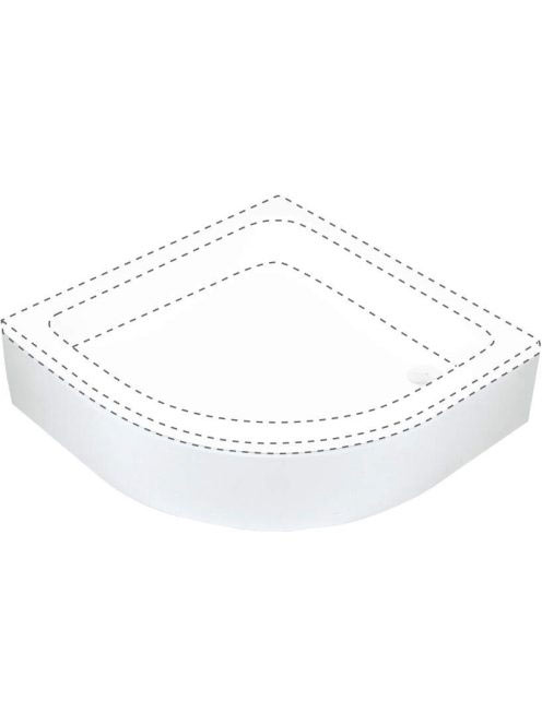 Deante Plus II félköríves előlap 90 cm-es zuhanytálcához KTU_031O