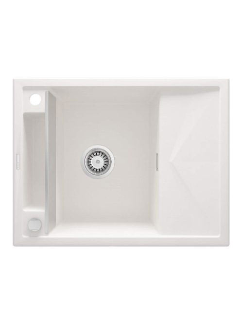 Deante Magnetic gránit mosogatótálca 64x50 cm, automatikus leeresztővel és szifonnal, alabástrom ZRM A11A