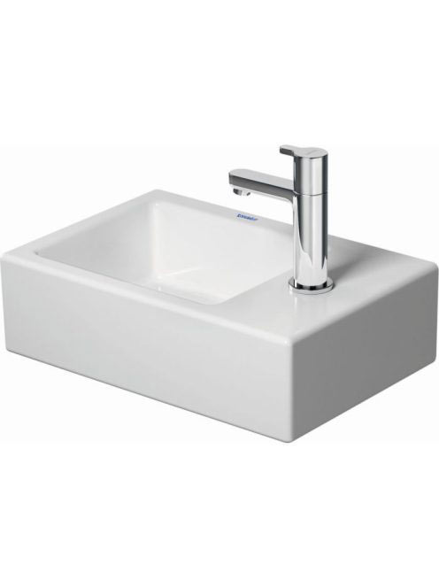 Duravit Vero Air Jobbos kézmosó WonderGliss bevonattal 38x25 cm, bútorral aláépíthető, alpin fehér 07243800001