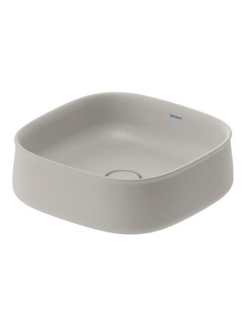 Duravit Zencha kerámia mosdótál 42x42 cm, WonderGliss bevonattal, matt szürke 23734267791