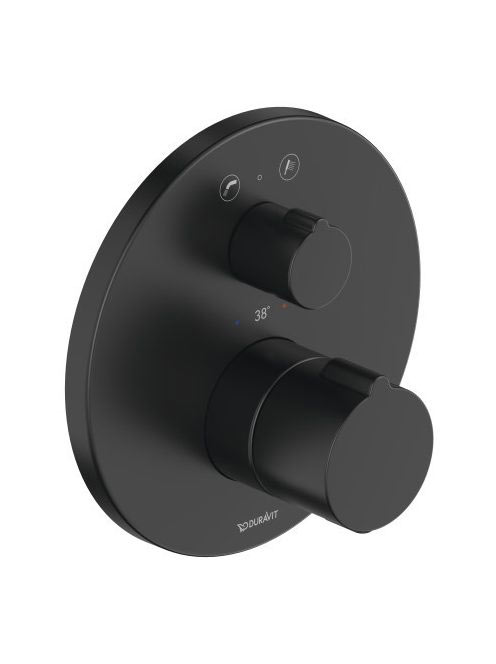 Duravit C.1 falsik alatti termosztátos kádcsaptelep 2 fogyasztóhoz, matt fekete C15200014046