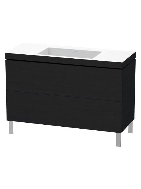 Duravit L-Cube c-bonded alsószekrény Vero Air kerámia mosdóval 120x48 cm, fekete tölgy LC6939N1616