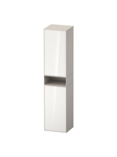Duravit Zencha magas szekrény 176x40 cm, balos, fehér üveg/matt taupe ZE1353L64830000
