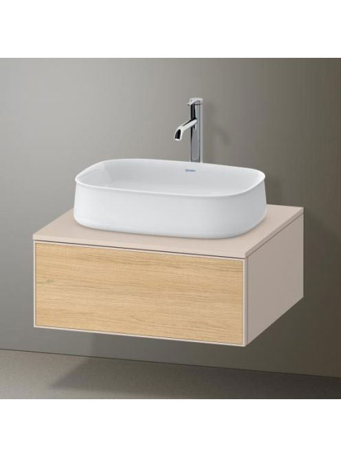 Duravit Zencha alsószekrény 65x55 cm 1 fiókkal, dió fiókrendezővel, natúr tölgy/matt taupe ZE4810030830E00