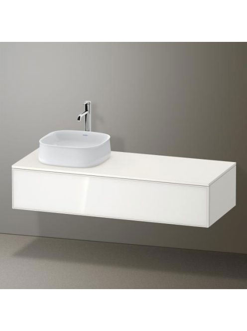 Duravit Zencha balos alsószekrény 130, fiókrendező nélkül, fehér üveg/matt fehér ZE4812L64840000