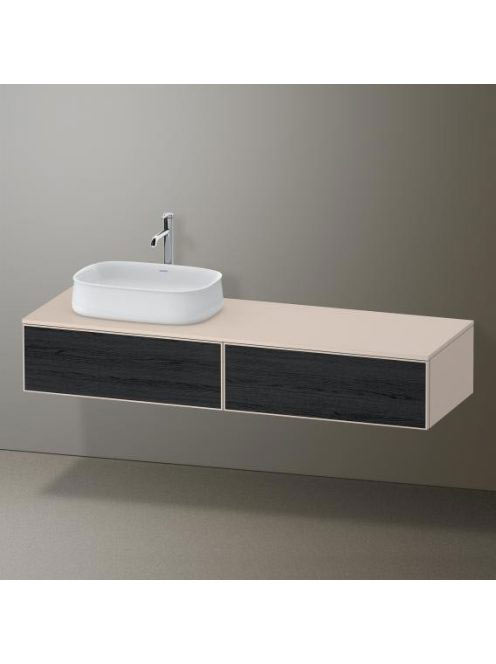 Duravit Zencha balos alsószekrény 160, tölgy fiókrendezővel, fekete tölgy/matt taupe ZE4814L16830J00