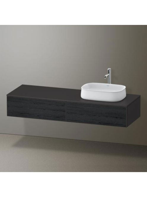 Duravit Zencha jobbos alsószekrény 160, fiókrendező nélkül, fekete tölgy/matt grafit ZE4814R16800000