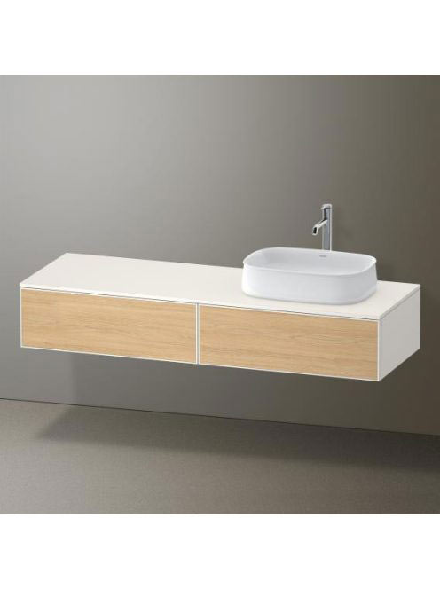 Duravit Zencha jobbos alsószekrény 160, dió fiókrendezővel, natúr tölgy/matt fehér ZE4814R30840F00