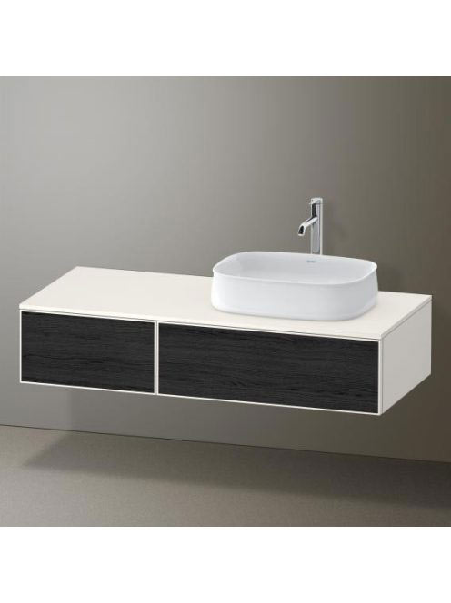 Duravit Zencha jobbos alsószekrény 130, fiókrendező nélkül, fekete tölgy/matt fehér ZE4817016840000