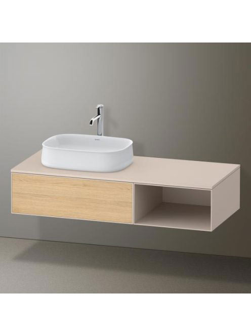Duravit Zencha balos alsószekrény 130, dió fiókrendezővel, natúr tölgy/matt taupe ZE4818030830F00