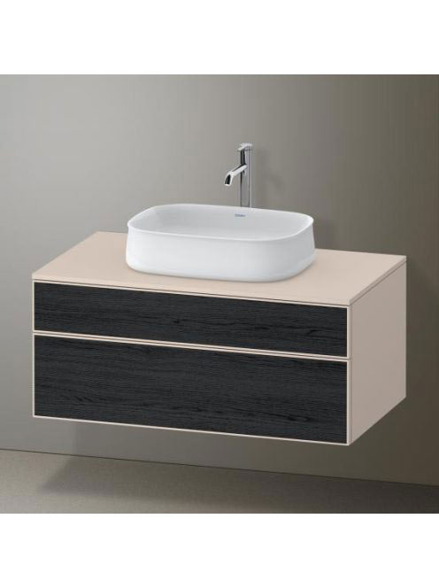 Duravit Zencha alsószekrény 100, dió fiókrendezővel, fekete tölgy/matt taupe ZE4821016830E00