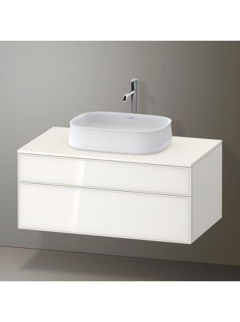 Duravit Zencha alsószekrény 100, dió fiókrendezővel, fehér üveg/matt fehér ZE4821064840E00