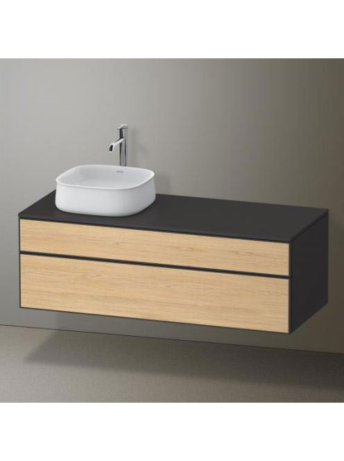 Duravit Zencha balos alsószekrény 130, tölgy fiókrendezővel, natúr tölgy/matt grafit ZE4822L30800I00