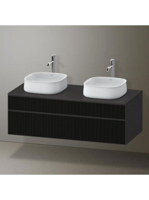 Duravit Zencha alsószekrény 130, dió fiókrendezővel, strukturált fekete/matt grafit ZE4823B63800E00
