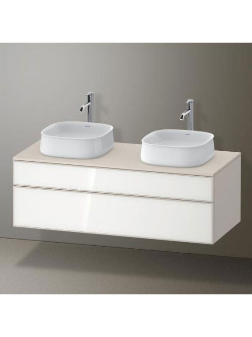 Duravit Zencha alsószekrény 130, fiókrendező nélkül, fehér üveg/matt taupe ZE4823B64830000
