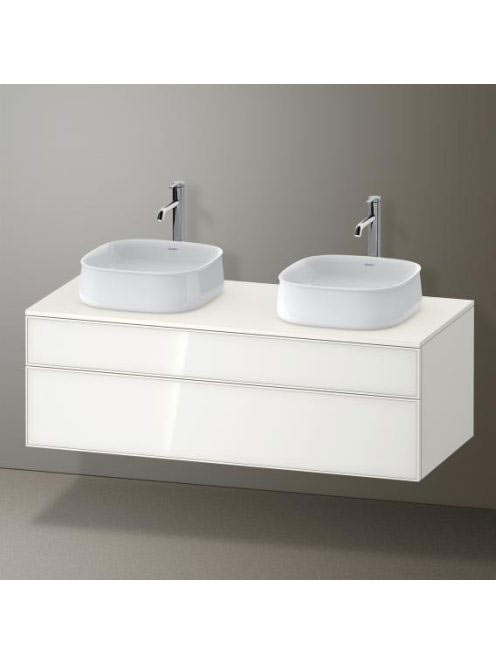 Duravit Zencha alsószekrény 130, tölgy fiókrendezővel, fehér üveg/matt fehér ZE4823B64840I00