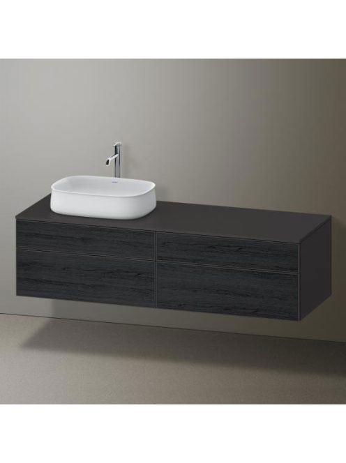 Duravit Zencha balos alsószekrény 160, tölgy fiókrendezővel, fekete tölgy/matt grafit ZE4824L16800K00