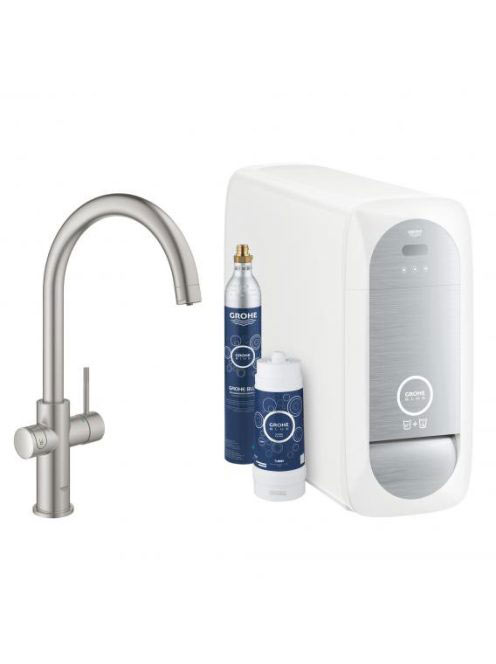 Grohe Blue Home rozsdamentes acél hatású konyhai mosogató cs