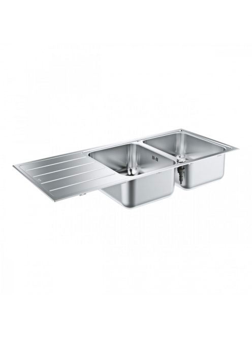 Grohe K500 Rozsdamentes acél mosogatótálca csepegtetővel 116