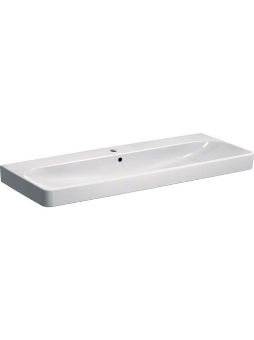 Geberit Smyle Square mosdó 120x48 cm, csaplyuk középen, túlf