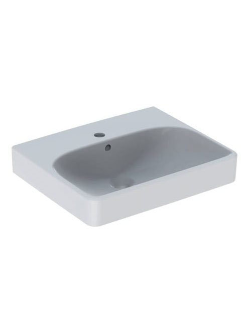 Geberit Smyle Square kézmosó 50x41 cm, csaplyukkal és túlfol