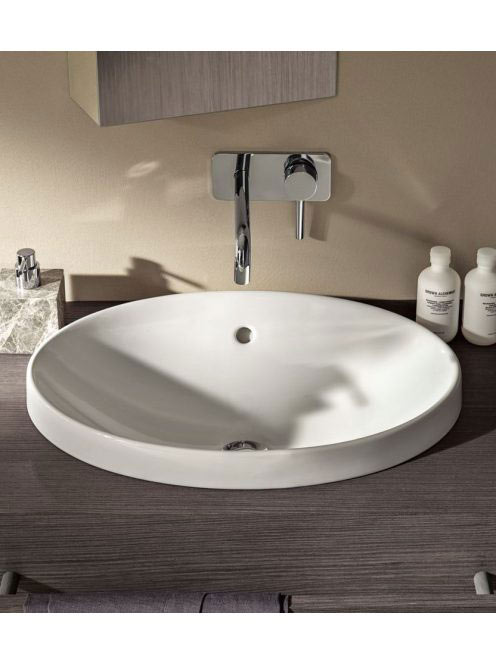 Geberit VariForm 50cm beépíthető mosdó, ovális, túlfolyóval