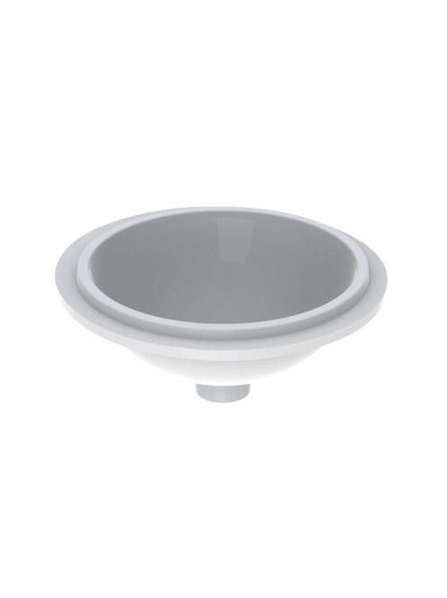 Geberit VariForm alulról beépíthető kerek mosdó 39 cm, túlfo