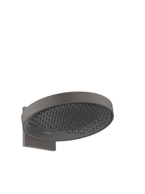 Hansgrohe Rainfinity 360 1jet szálcsiszolt fekete/króm fejzuhany fali csatlakozással 26230340