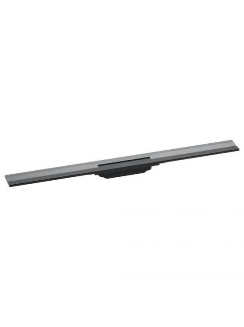 Hansgrohe RainDrain Flex oldalfal mellé zuhanylefolyó 90 cm, vágható, szálcsiszolt fekete króm 56052340
