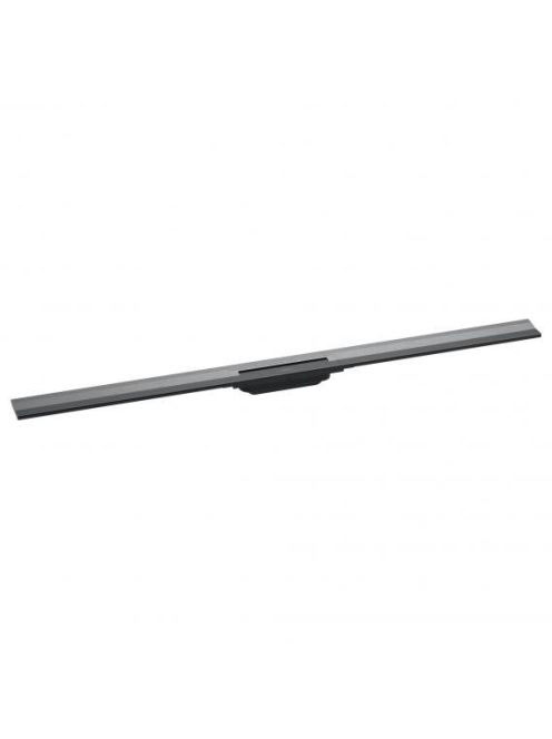 Hansgrohe RainDrain Flex oldalfal mellé zuhanylefolyó 120 cm, vágható, szálcsiszolt fekete króm 56054340