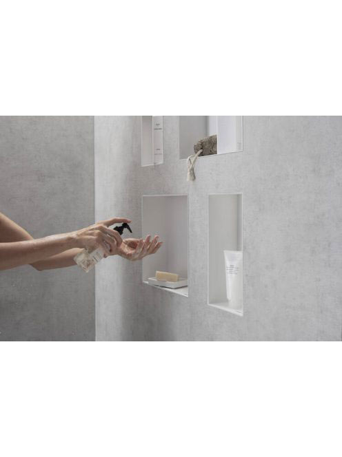 Hansgrohe XtraStoris Minimalistic Falfülke nyitott kerettel, 30 x 15 x 10 cm rozsdamentes acél hatású 56070800