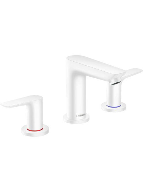 Hansgrohe Talis E matt fehér 3-lyukú mosdócsaptelep automata lefolyógarnitúrával 71733700