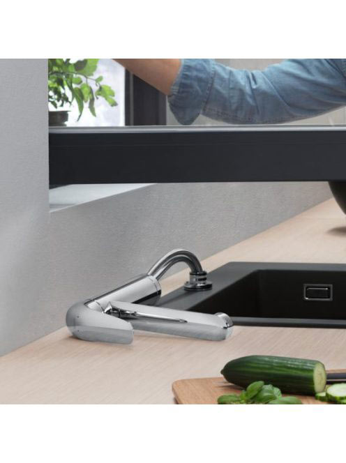 Hansgrohe Focus M42 konyhai csaptelep 160, ablak előtti szereléshez, króm 71807000