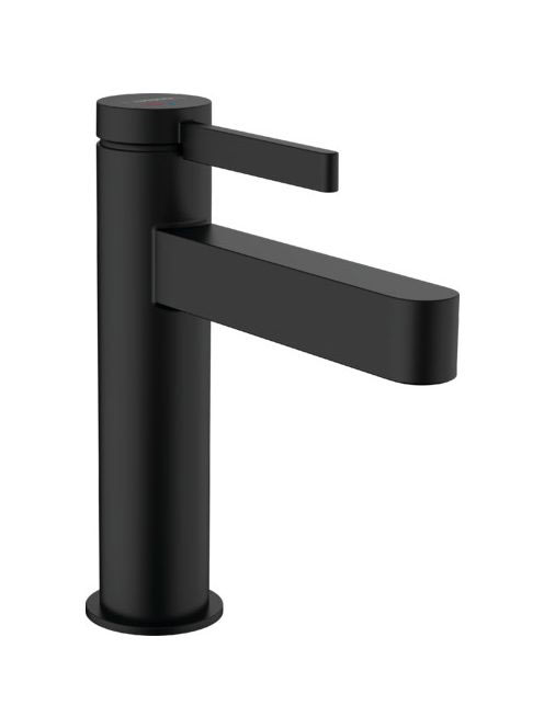 Hansgrohe Finoris egykaros hidegindítású mosdócsaptelep 110, push-open lefolyógarnitúrával, matt fekete 76024670