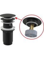 Alcaplast - CLICK/CLACK leeresztő túlfolyóval A392BLACK - Fü