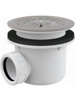 Alcaplast - Zuhanyszifon rozsdamentes ráccsal A48 - Fürdőszo