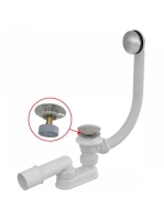 Alcaplast - CLICK/CLACK kádszifon készlet fém A504CKM - Fürd