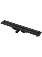 Alcaplast Low - Zuhanyfolyóka fekete-matt 1050mm, vízszintes