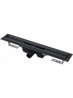 Alcaplast Zuhanyfolyóka fekete-matt 1150mm, vízszintes lefol