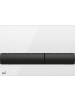 Alcaplast Nyomólap fehér-/fekete-fényes M1710-8 - Fürdőszoba