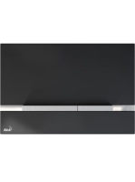 Alcaplast Nyomólap üveg-fekete STRIPE-GL1204 - Fürdőszoba -