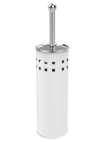 Aqualine Simple Line szabadonálló WC-kefe tartó, fehér - Für